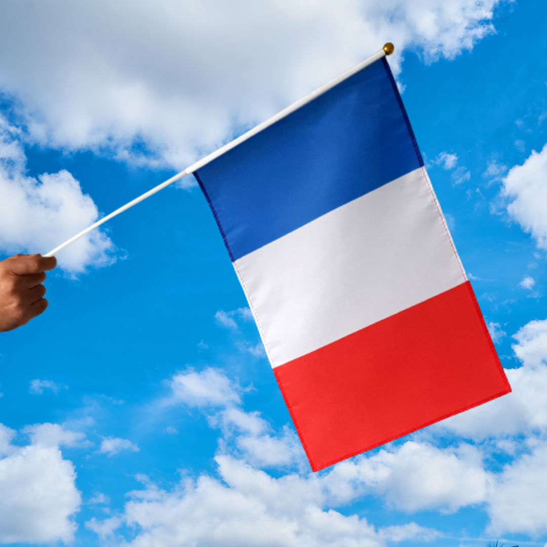 Drapeau Ă main France
