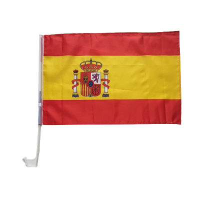 2 drapeaux voiture Espagne